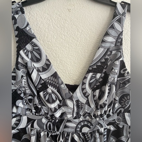 INC International ConceptsY2K Black and Grey Peplum Blouse SP - Picture 6 of 10